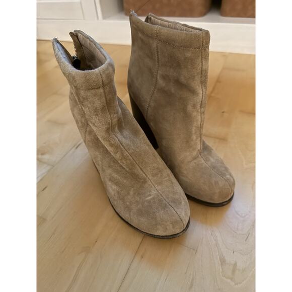 Jeffrey Campbell Rumble Suede Leather Booties Chunky Western Boot 6 - Picture 3 of 6